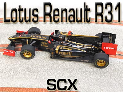 SCX F1 Lotus Renault R31 Home Racing World Slot Car Garage